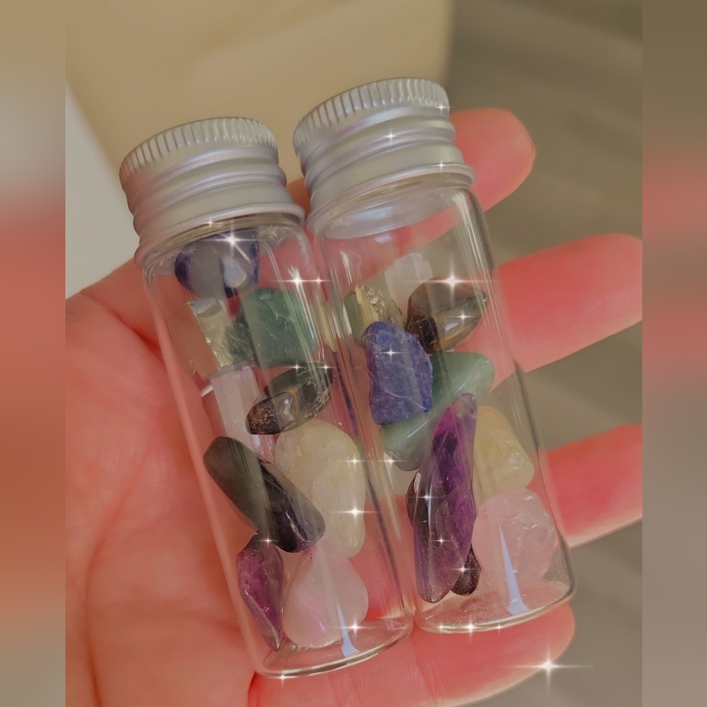 Crystals in a bottle